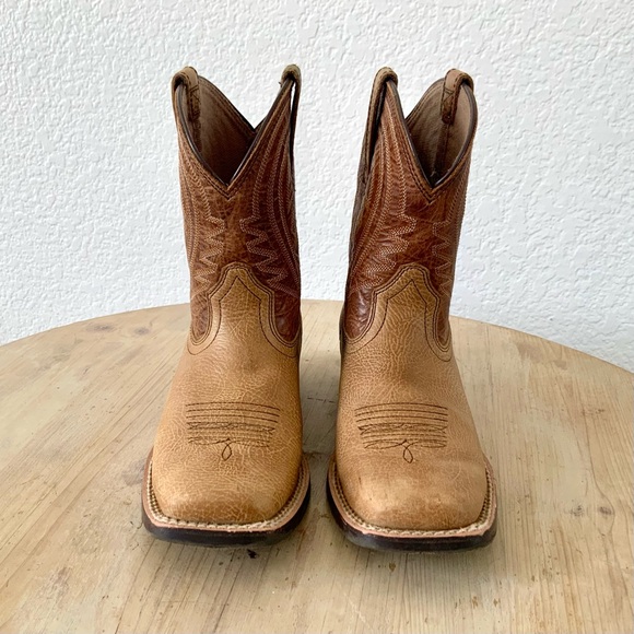 Ariat Square Toe, Leather, Western Boots, Little Boys Size 2.5 - Picture 2 of 10